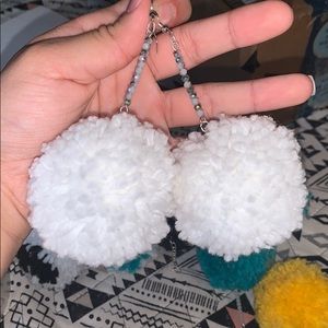pom pom earrings